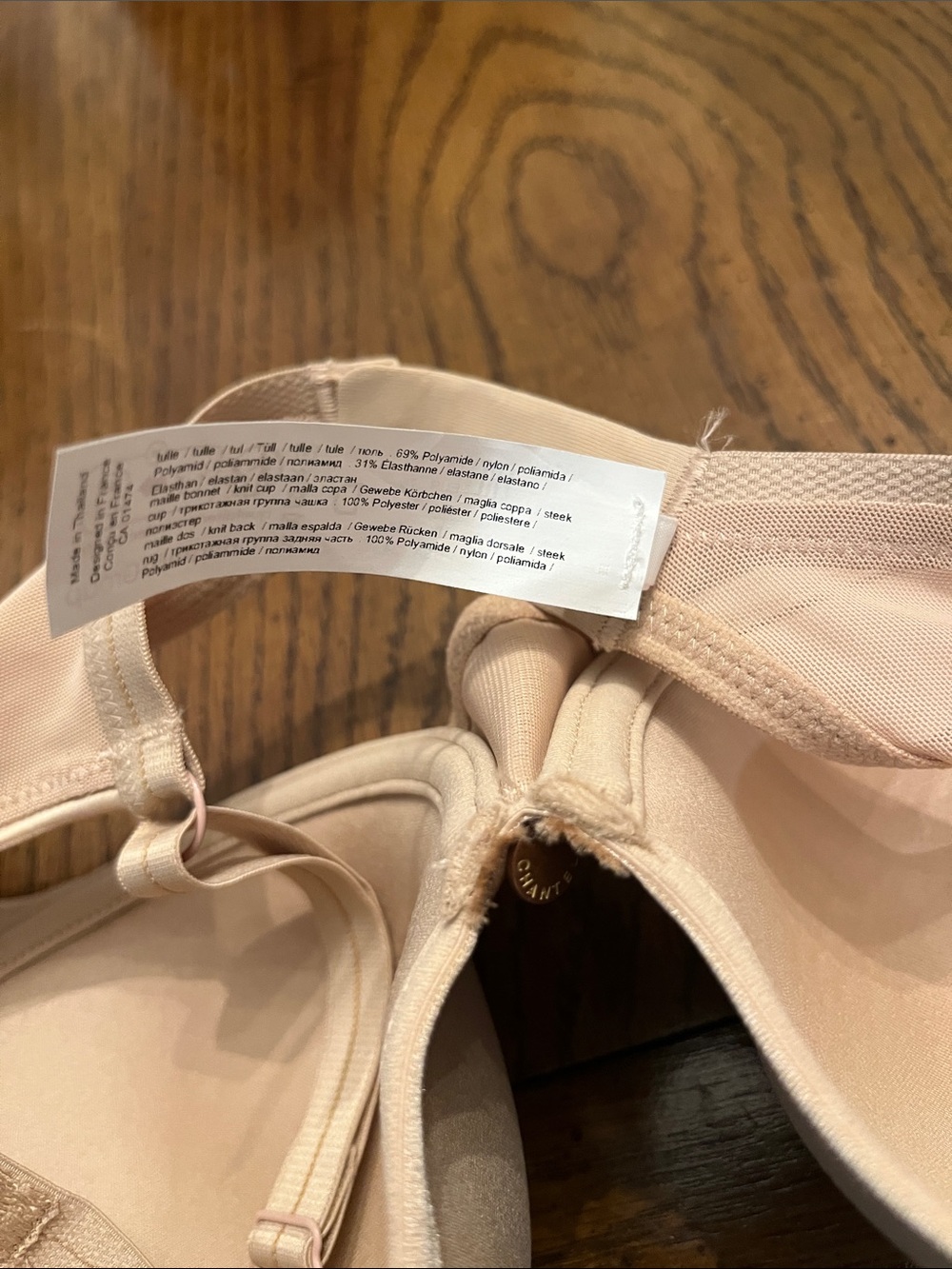 Chantelle Light Nude Smooth Underwire T Shirt Bra, size 34D, new with tags - Picture 13 of 15